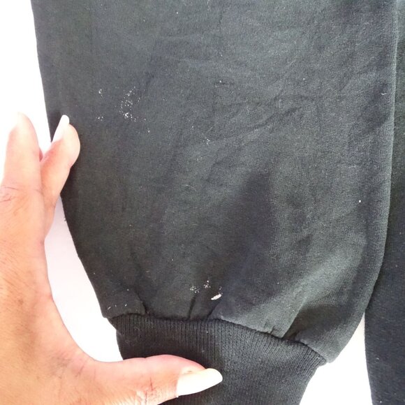 Vtg Bald Eagle American Flag Graphic Black Crewneck Sweatshirt Men Size XXL FLAW - Picture 8 of 11